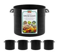 EOKOICA 5-Pack 5 Gallon Grow Bags, Thickened Aeration Fabric Pots with Handles, Heavy Duty Plant Bags for Vegetables, Tomatoes, Potatoes, Fruits & Flowers, Reusable Garden Pots for Plants