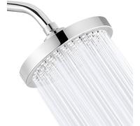 Eolax High Pressure Rain Shower Head, 6 Inch Round Fixed Shower with Swivel Ball Adjustable Angle Replacement Showerhead, Chrome Finish, Easy Installation