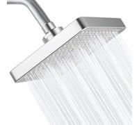 Eolax High Pressure Rain Shower Head, 6 Inch Square High Flow Rainfall Showerhead, Easy Clean Adjustable Replacement for Your Bathroom Shower Heads, Chrome
