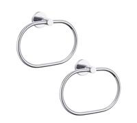 Eolax Towel Ring for Bathroom, Towel Bar Hangers Wall Mount, Stainless Steel Hand Towel Holder, Modern Round Towel Hanger, Chrome 2 Pack