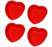Eolilim 7 Inch Silicone Heart Shaped Cake Pans 4Pcs, Heart Molds for Baking | Reusable, Easy to Clean, Nonstick, Make Cakes, Jello, Bread, Gelatin, Puddings