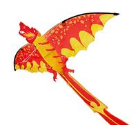 Eolo Kites Ready 2 Fly Kids’ 3D Pop-Up Kite, Red Dragon, 41” Wingspan, Patented System, Assembles in Seconds, High Quality & Performance, Ripstop Construction, Sturdy Fiberglass Frame, Ages 5+