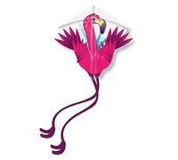 Eolo Kites Ready 2 Fly Kids’ Pop-Up Diamond Shape Kite, Flamingo, 22” Wingspan, Patented System, Assembles in Seconds, Performance, Ripstop Construction, Sturdy Fiberglass Frame, Ages 4+