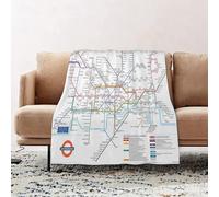 EOMKSE Fleece Blanket Sofa Throw - Versatile Blanket Fluffy Soft Throw for Bed and Couch Throw,Metro subway underground transport system map. Railway transport line plan with metro st,59x79in
