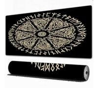 EOMKSE Mouse Pad Gaming Large Desk Pad Washable Mouse Pad Laptop Desk Mat,Ancient Scandinavian ornament shield Viking and Scandinavian runes isola,Home Mouse Pad with Anti-Slip Rubber Base,16x29.5 in