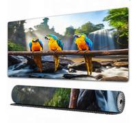 EOMKSE Mouse Pad Gaming Large Desk Pad Washable Mouse Pad Laptop Desk Mat,Blue-and-Yellow Macaw (Ara ararauna) also known as the Blue-and-Gold Mac,Home Mouse Pad with Anti-Slip Rubber Base,12x31.5 in