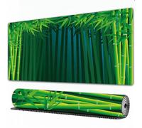 EOMKSE Mouse Pad Gaming Large Desk Pad Washable Mouse Pad Laptop Desk Mat,green bamboo forest,Home Mouse Pad with Anti-Slip Rubber Base,12x31.5 in