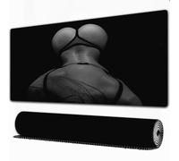 EOMKSE Mouse Pad Gaming Large Desk Pad Washable Mouse Pad Laptop Desk Mat,Sexy Girl Sexy Ass Black and White,Home Mouse Pad with Anti-Slip Rubber Base,16x35.5 in