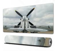 EOMKSE Mouse Pad Gaming Large Desk Pad Washable Mouse Pad Laptop Desk Mat,Supermarine Spitfire Mk. XVI from the back,Home Mouse Pad with Anti-Slip Rubber Base,16x35.5 in