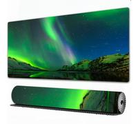 EOMKSE Mouse Pad Gaming Large Desk Pad Washable Mouse Pad Laptop Desk Mat,The Northern Lights in Ersfjord Tromso Norway,Home Mouse Pad with Anti-Slip Rubber Base,16x35.5 in