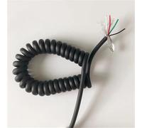 EOMO PUR Spring Wire Shielded Cable 6-Core 0.5mm² Telescopic Power Cable -1 to 12 Meters, Ideal for Home Use(Stretch 1meter)