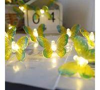 EONANT Dragonfly Fairy Lights 10 Feet 20 LED Retro Style Copper Wire Butterfly Fairy Lights Battery Operated Christmas Tree Garden Wedding Christmas Decoration and Summer Lighting (Green)