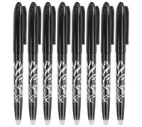 EONFLO 8 Pcs Black Erasable Gel Pens, 0.5mm Fine Point, Rub Out Friction Pens with Eraser Tips & Grip, Quick Dry No Smudge Ink, for School, Office & Drawing