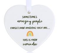 EONFLO Ceramic Heart Ornament, Inspirational Thank You Keepsake, Graduation & Appreciation Gift for Mentor, Friend, Colleague and Family
