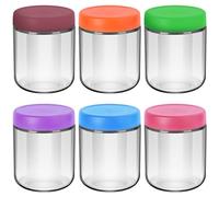 EONJOE 16oz Overnight Oats Containers With Lids, 6-Pack Glass Mason Meal Prep Jars Cereal Candy Snacks Salad Yogurt Pudding Storage