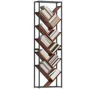 EONLION 10 Tier Tree Bookshelf Industrial Tall Bookcase in Brown | Size: 100 cm EONLION Brown 100 cm