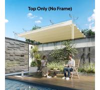 EONLION 2.55x2.5 m Pergola Cover Replacement in Beige | Size: 100 cm EONLION Beige 100 cm