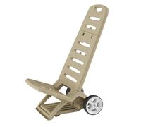 EONLION 2-in-1 Foldable Sun Lounger - Wheeled Recliner for Beach Pool in Beige EONLION Beige