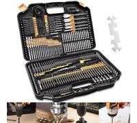 EONLION 246pc HSS Drill Bit Set Screwdriver Bits Storage Case in Yellow EONLION Yellow