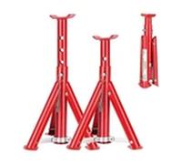 EONLION 2Pcs Folding Axle Jack Stands Steel Support Stands in Red EONLION Red