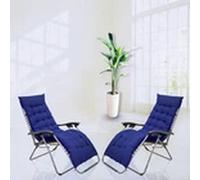 EONLION 2PCS Outdoor Zero Gravity Recliner Sun Lounger Chair in Blue EONLION Blue