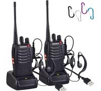 EONLION 2x Baofeng BF-88E 400-470MHz Walkie Talkie in Black EONLION Black