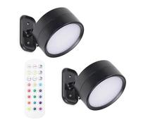 EONLION 2x Easy Fit Touch Wall Light Fittings Rechargeable LED Lamps in Black EONLION Black