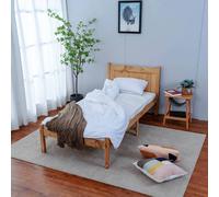 EONLION 3FT Bed Frame Single Bed Solid Pine Bed in Brown EONLION Brown