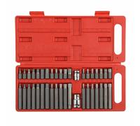 EONLION 40Pc Hex Star Torx Spline Socket Bit Set Garage Tool Kit in Red EONLION Red