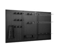 EONLION 45pc Tool Pegboard Wall Storage for Shed & Garage in Black | Size: 1000mm × 9000mm EONLION Black 1000mm × 9000mm