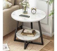 EONLION 48*48*55cm 2 Tier White Sofa Side End Table | Size: 100 cm EONLION White 100 cm