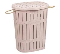 EONLION 65L Bamboo Look Clothes Storage Laundry Washing Basket in Pink EONLION Pink