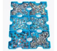 EONLION 6pcs Jigsaw Puzzle Storage Sort Sorter Sorting Trays Stackable storage in Blue EONLION Blue