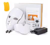 EONLION 7 LED Light Photon Therapy Face Neck Mask in White EONLION White