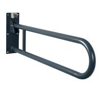 EONLION 85cm CROYDEX Folding Hinged Bathroom Safety Hand Rail Grab Bar Support Drop Down in Grey EONLION Grey