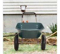 EONLION 85L Wheelbarrow Home Garden Heavy Duty Galvanised Cart Green EONLION Green