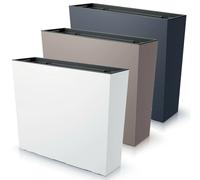 EONLION Anthracite Tall Rectangle Planter - Floor Standing Indoor Outdoor Plant Pot in White EONLION White
