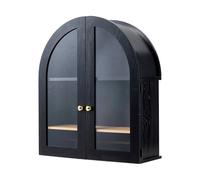 EONLION Arched Storage Cupboard Hanging Cabinet in Black | Size: 100 cm EONLION Black 100 cm