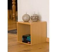 EONLION Beech Wooden Storage 30cm Cube Box Side Table Cupboard Cabinet Stackable Square in Brown EONLION Brown