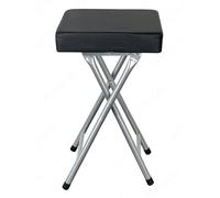 EONLION BLACK HOME OFFICE SOFT PADDED COMPACT FOLDING STOOL | Size: 100 cm EONLION Black 100 cm