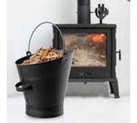 EONLION Black Metal Fireside Bucket Shovel Set for Coal Ash Logs EONLION Black