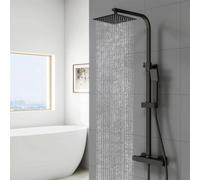 EONLION Black -Mixer Shower Set Square Twin Head EONLION Black