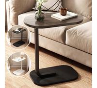 EONLION Black Walnut C-SHAPED COMPACT SOFA SIDE END TABLE | Size: 100 cm EONLION Walnut 100 cm