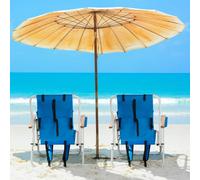 EONLION Blue 2x Folding Backpack Beach Chair | Size: 100 cm EONLION Blue 100 cm
