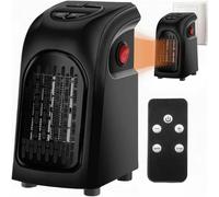 EONLION Electric Portable Space Heater 400W Wall Plug Fan Heater Low Energy in Black EONLION Black