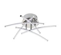 EONLION Fitting Modern Chrome Flush Integrated LED Bulb Living Room Lounge in Silver EONLION Silver