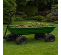 EONLION Garden Tipping Dump Cart Wheelbarrow Allotment Trailer in Green EONLION Green