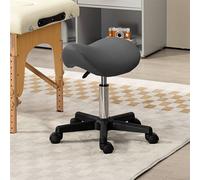 EONLION Grey Saddle Stool PU Leather | Size: 100 cm EONLION Grey 100 cm