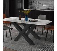 EONLION L70*W7*H71 cm 2x X-Frame Metal Table Legs in Black | Size: 1000mm × 2000mm EONLION Black 1000mm × 2000mm