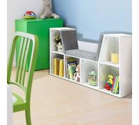 EONLION Modern Storage Shelf Bookcase Cube Bookshelf in White | Size: 100 cm EONLION White 100 cm